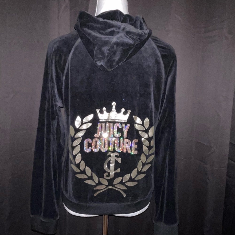 juicy couture bling velour zip up